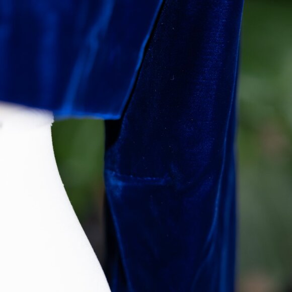 Vintage Handmade Royal Blue Velvet Bolero Jacket (Small) - Picture 10 of 16